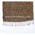 Lenço de algodão de impressão animal leopardo moda